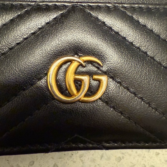 Gucci GG MARMONT KEYCHAIN WALLET, Black, Authentic - Picture 7 of 10